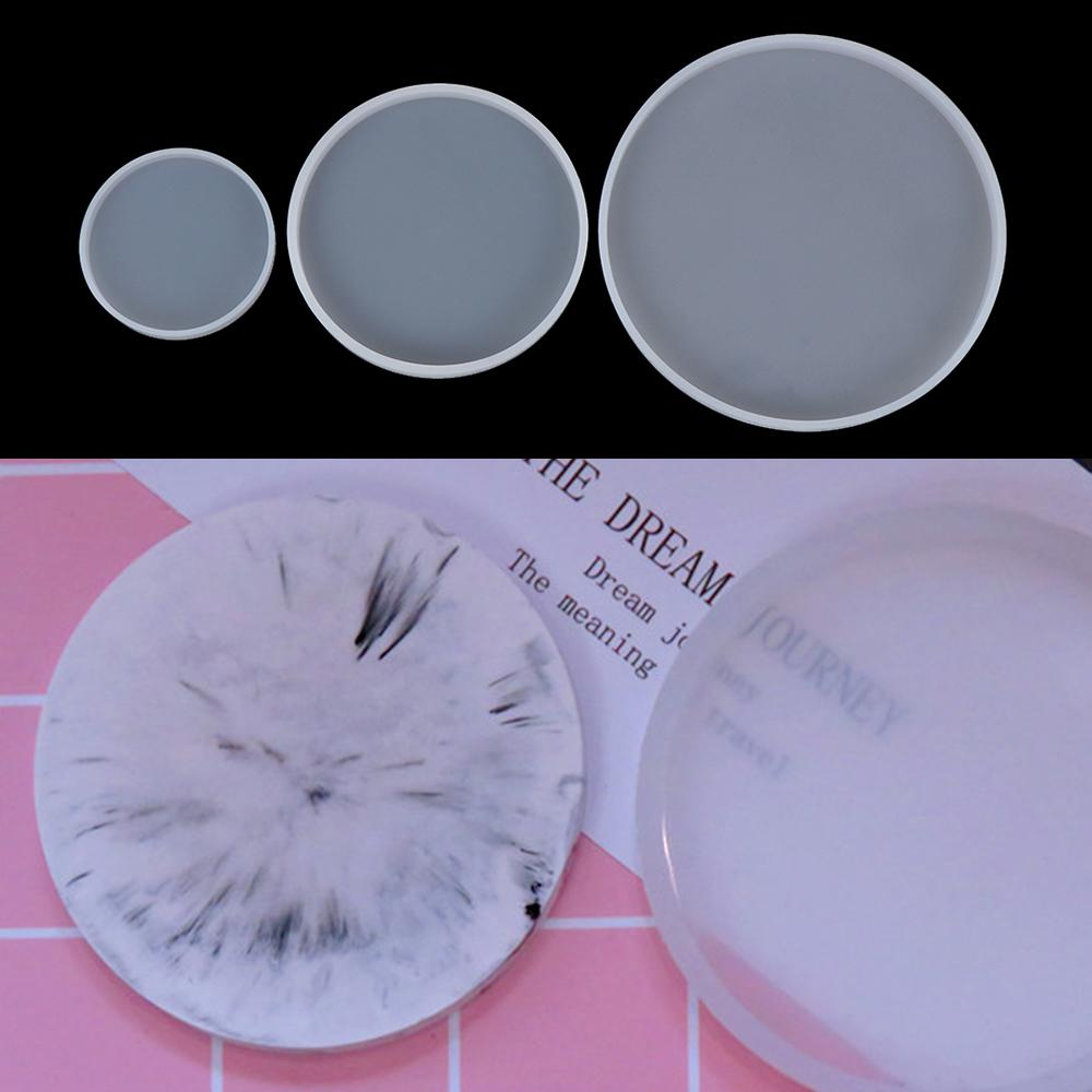 Coaster Mold Round - Clay Tool Silicone Fluid Arts Cup