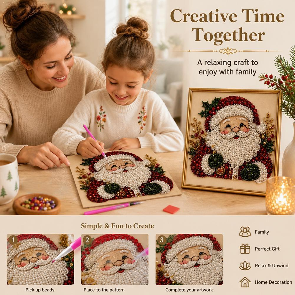 Christmas Santa Claus Pearl Ar - Resin Craft Kit review and price