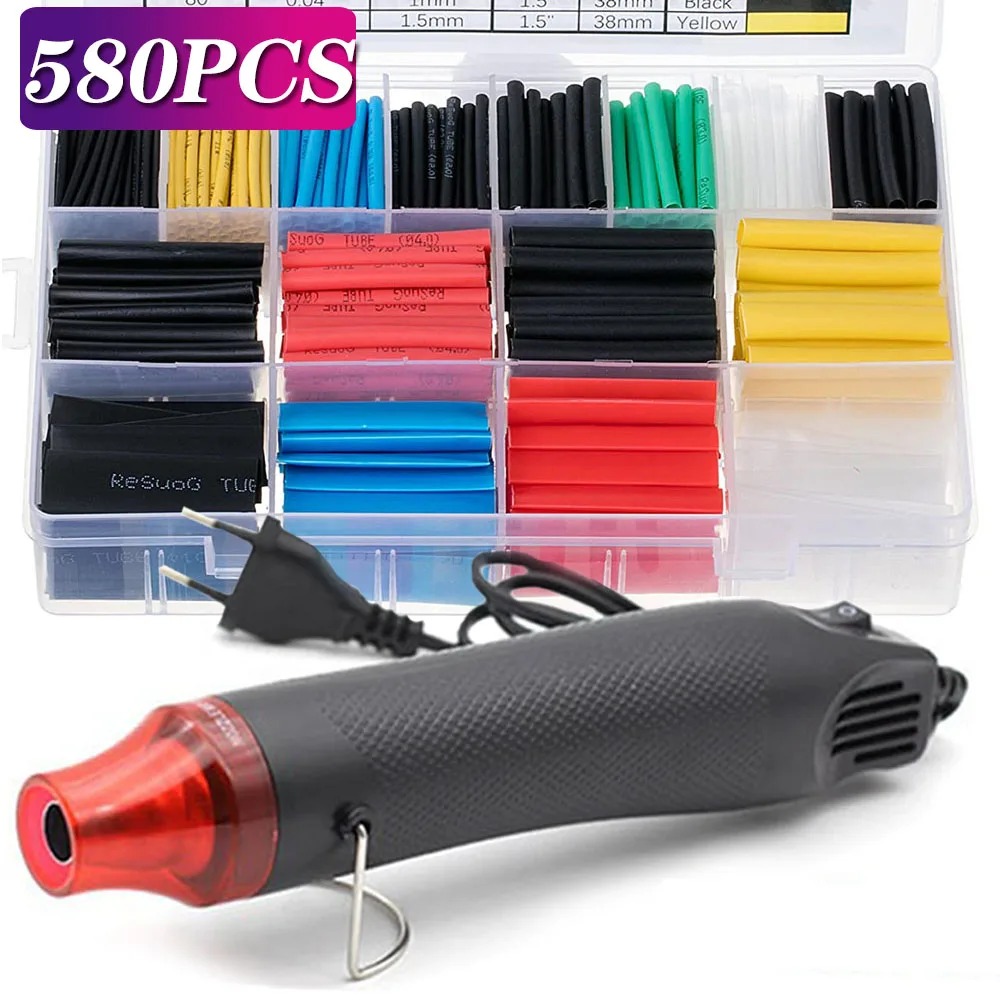 580/530/127PCS Heat Shrink Tub - Heat Gun Small review and price