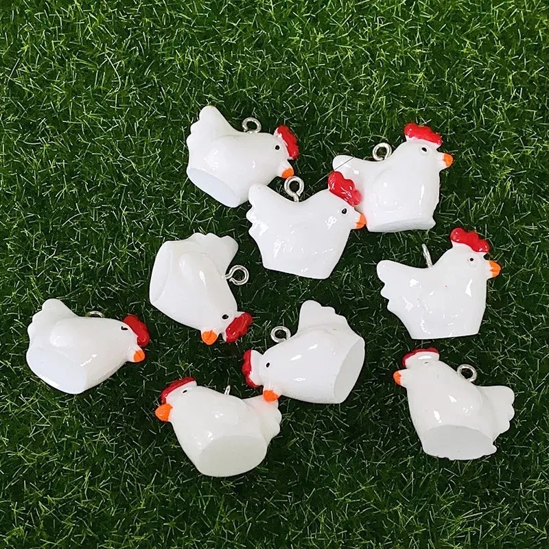 10Pcs Cute Mini 3D Chicken Res - Resin Craft Supplies review and price
