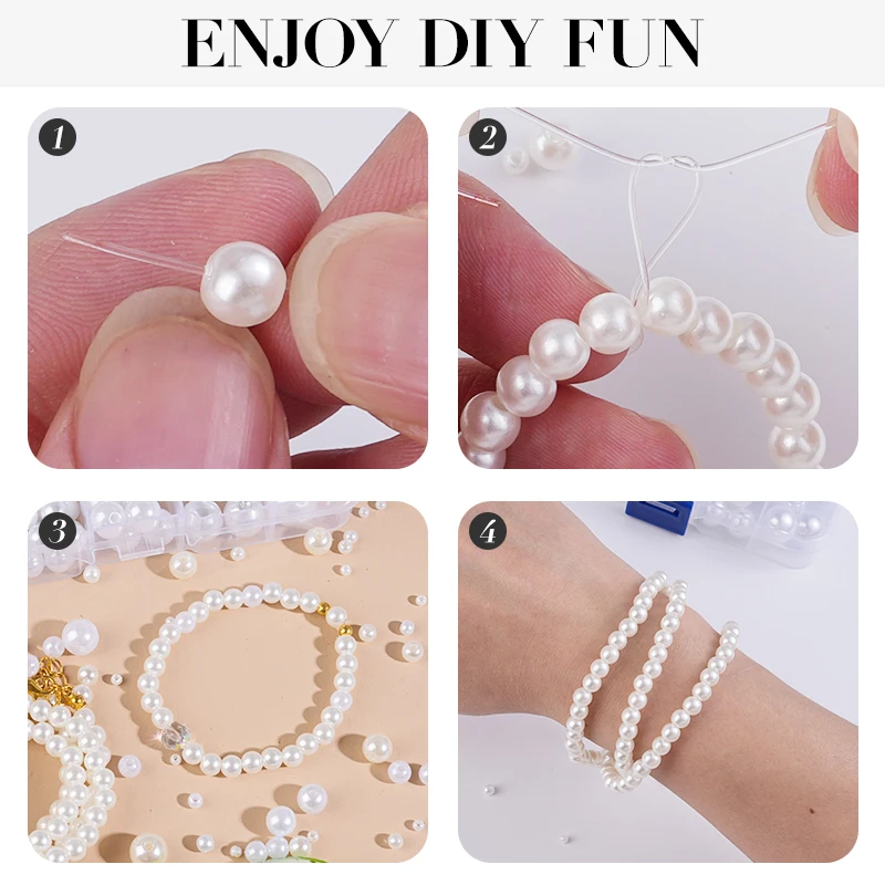 800pcs Artificial Faux Pearl R - Resin Craft Kit review and price
