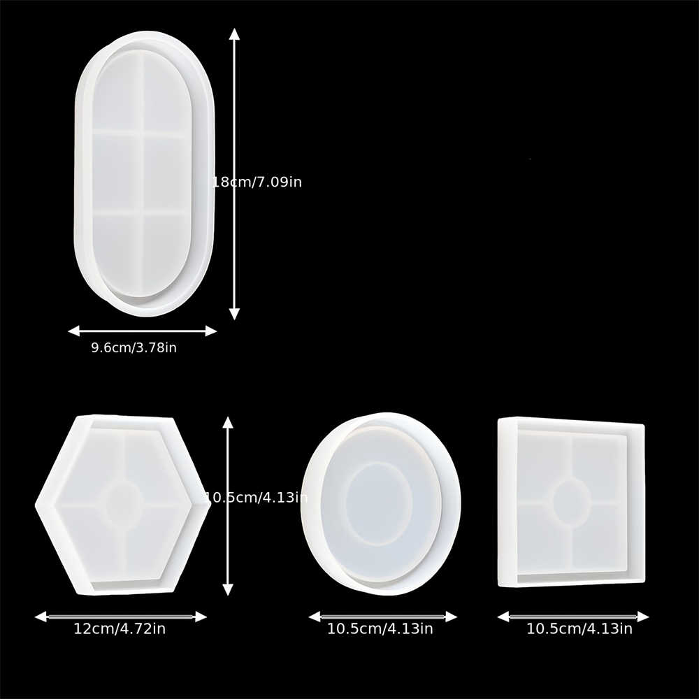 4pcs/Set Storage Tray Coaster  - Serving Tray Mold review and price