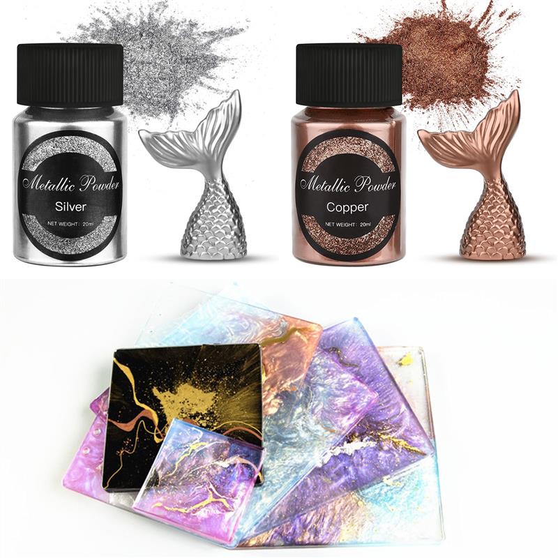 20 Ml Shimmer Metallic Gold Si - Resin Pigment Set review and price